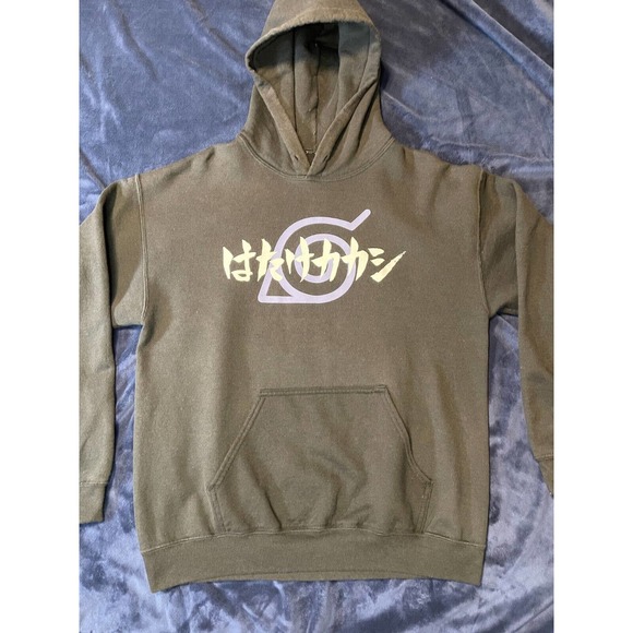 Naruto Shippuden Naruto HaTake Kakashi 20th Anniversary Black Hoodie Sz M - Picture 4 of 13